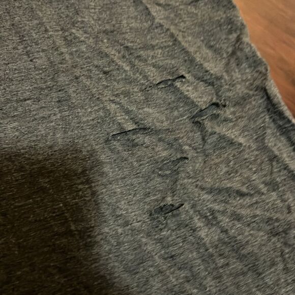 Gray Muscle Tee - Sleeveless - Size Small - NWOT - Honey Punch - Holes - Picture 2 of 4